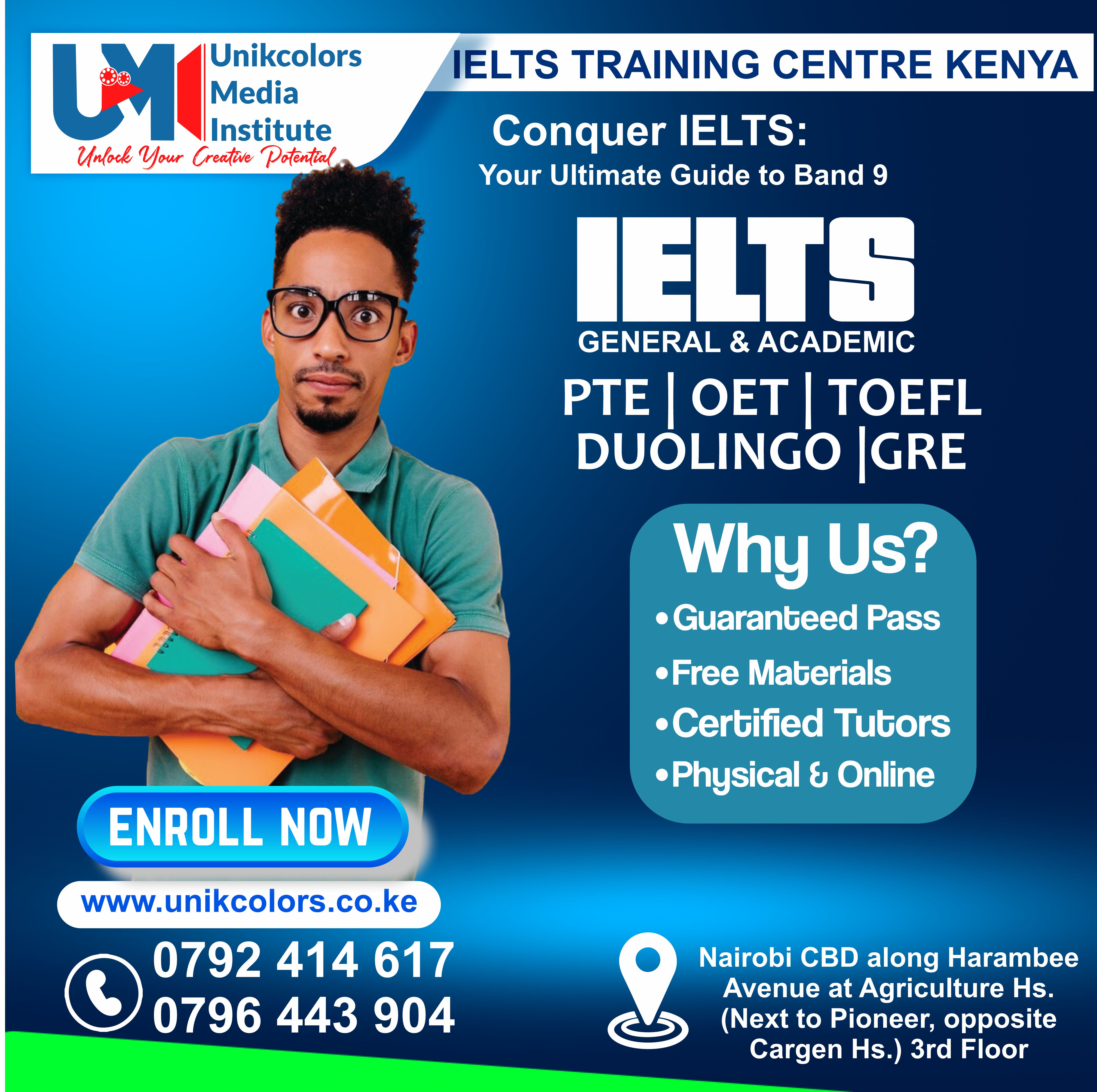 IELTS TRAINING CENTRE KENYA - IELTS PREPARATION | OET | TOEFL | PTE | GRE | DUOLINGO